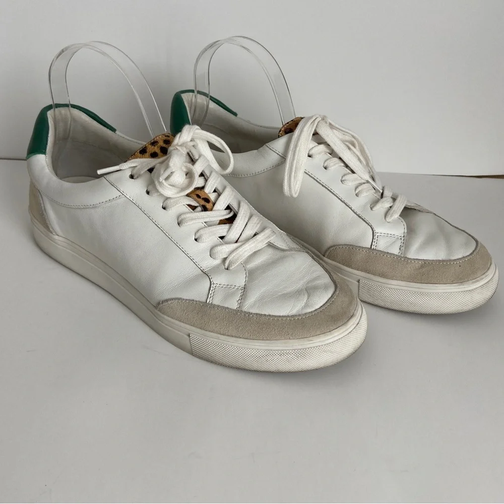 Birdies Womens Cardinal White Green Leopard Trim Multi sneaker shoes Size‎ 10.5